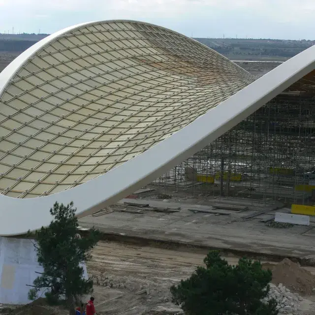 Construction du terminal de l'aéroport de Bakou